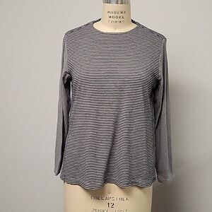 J. Jill perfect Pima Striped A-line top. Size M